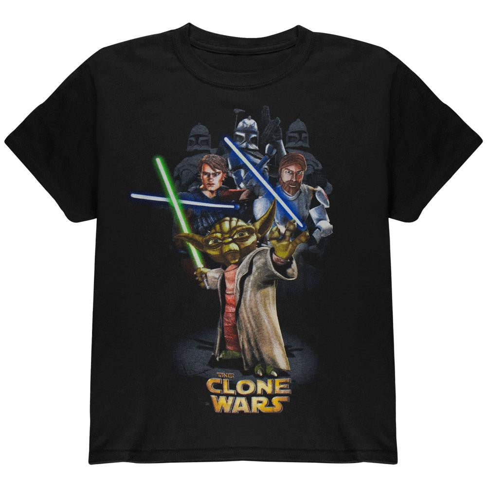 Star Wars - Clone Wars Triple Sword Juvy T-Shirt Juvenile T-Shirts Star Wars: Clone Wars J4/5 Black