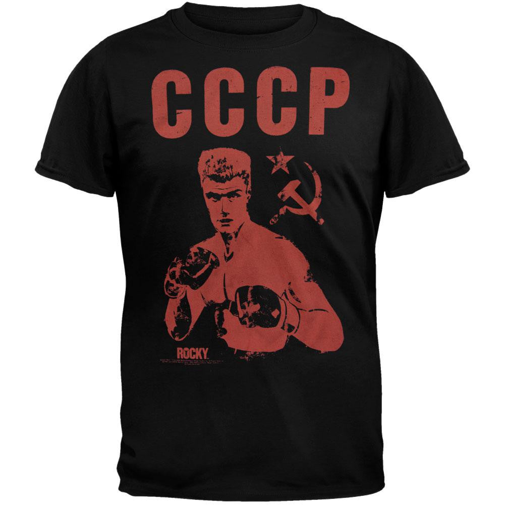 Ivan Drago Rocky CCCP Soft Adult T-Shirt Men's T-Shirts Rocky SM Black 