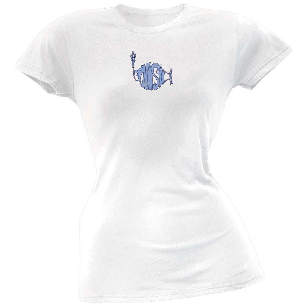 Phish - Logo Juniors White T-Shirt Juniors T-Shirts Phish LG White 