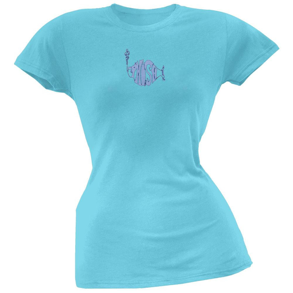 Phish - Logo Juniors Sky Blue T-Shirt Juniors T-Shirts Phish SM Blue 