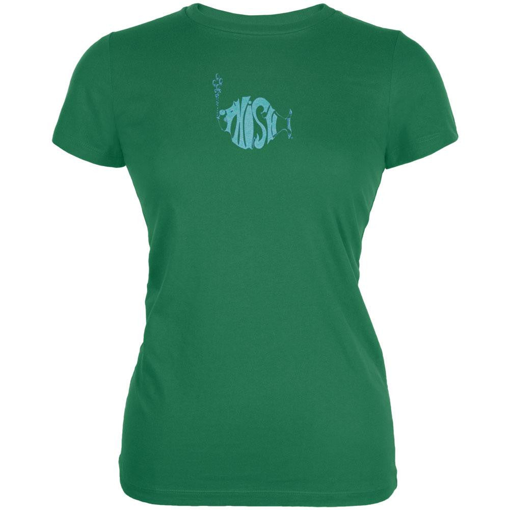 Phish - Logo Juniors Kelly Green T-Shirt Juniors T-Shirts Phish MD Green