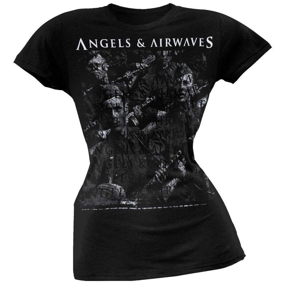 Angels & Airwaves - Soldier Juniors T-Shirt Juniors T-Shirts Angels & Airwaves LG Black 