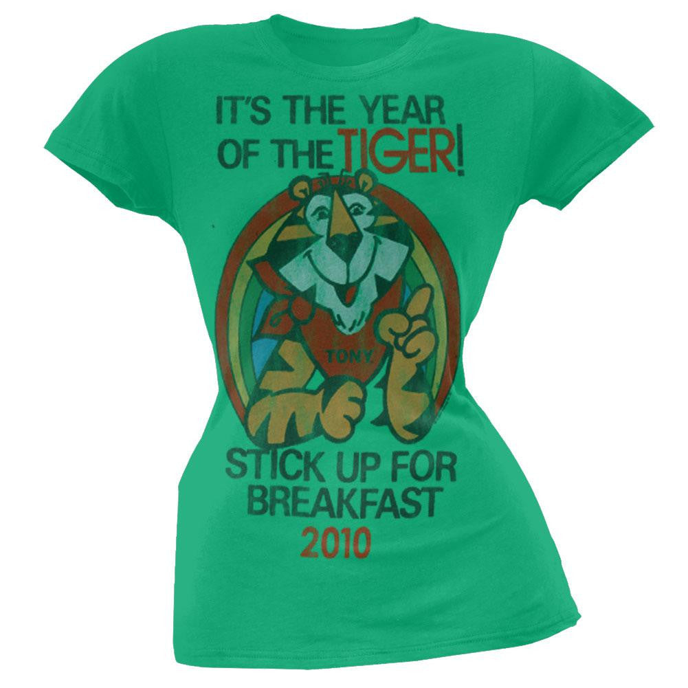 Frosted Flakes - Year Of The Tiger Juniors T-Shirt Juniors T-Shirts Frosted Flakes LG Green 