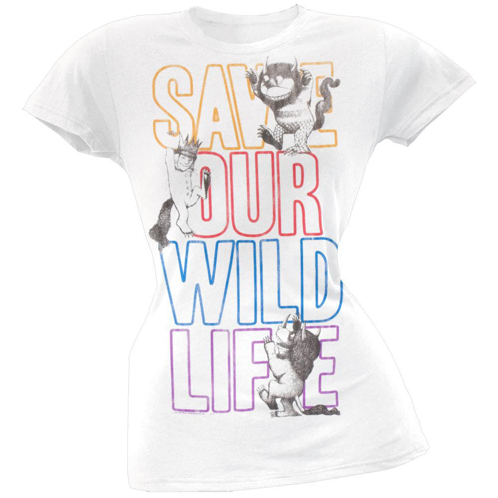 Where The Wild Things Are - Wild Life Juniors T-Shirt Juniors T-Shirts Where The Wild Things Are SM White