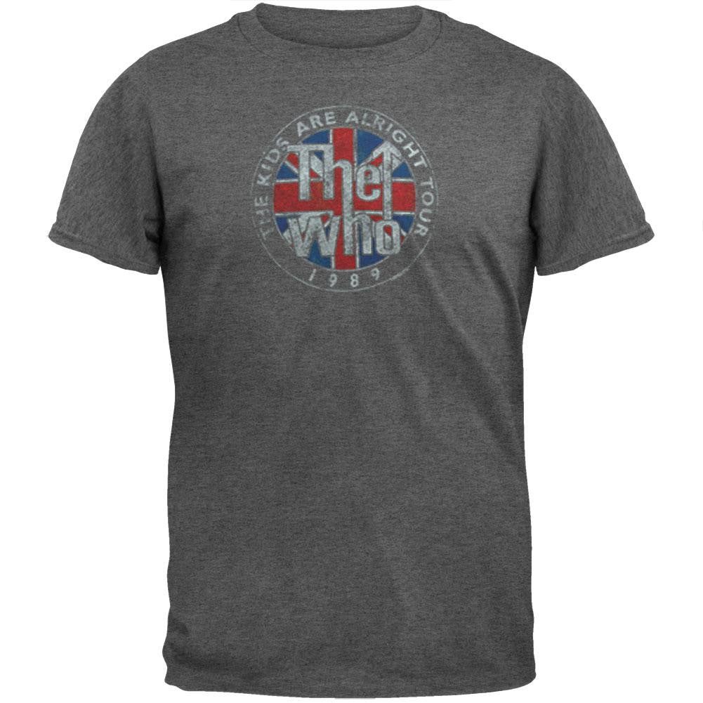 The Who - Kids Are Alright Tour 1989 Soft T-Shirt Men's T-Shirts The Who SM Grey 