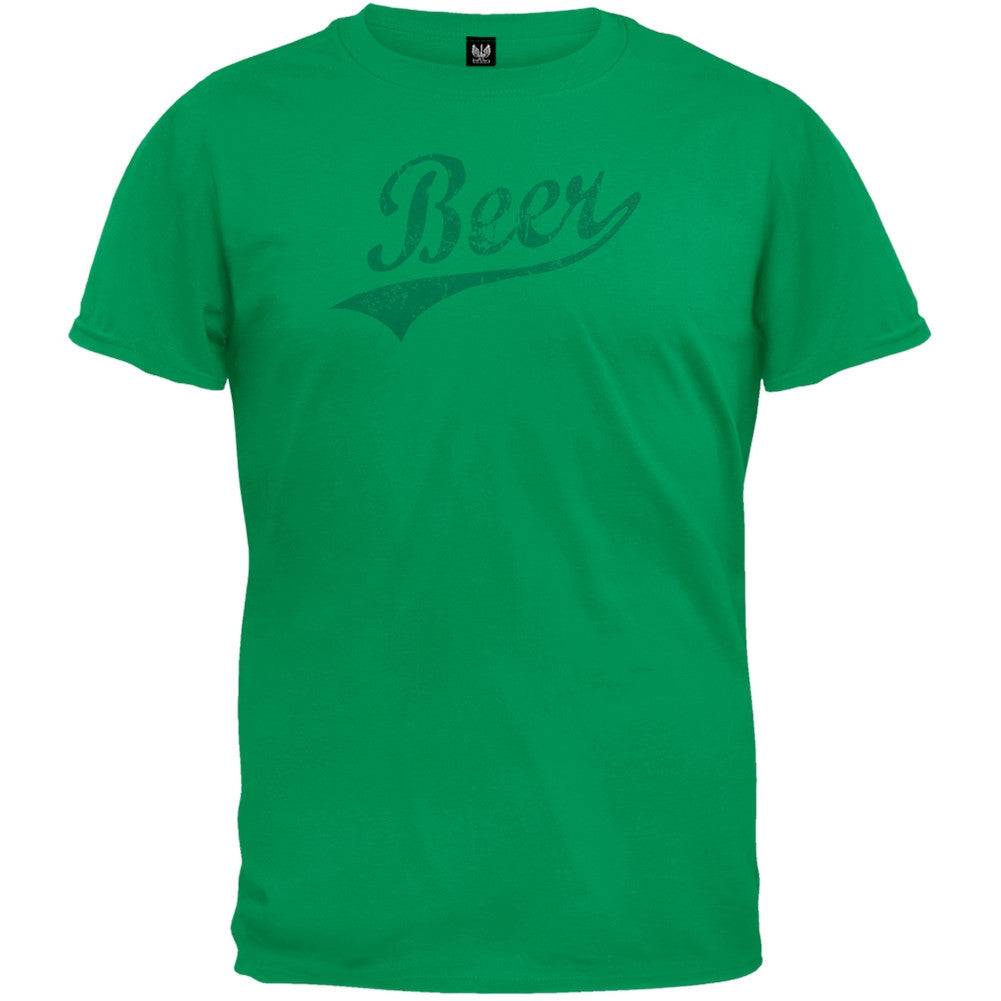 Beer Drink 1 T-Shirt Men's T-Shirts Old Glory SM Green 