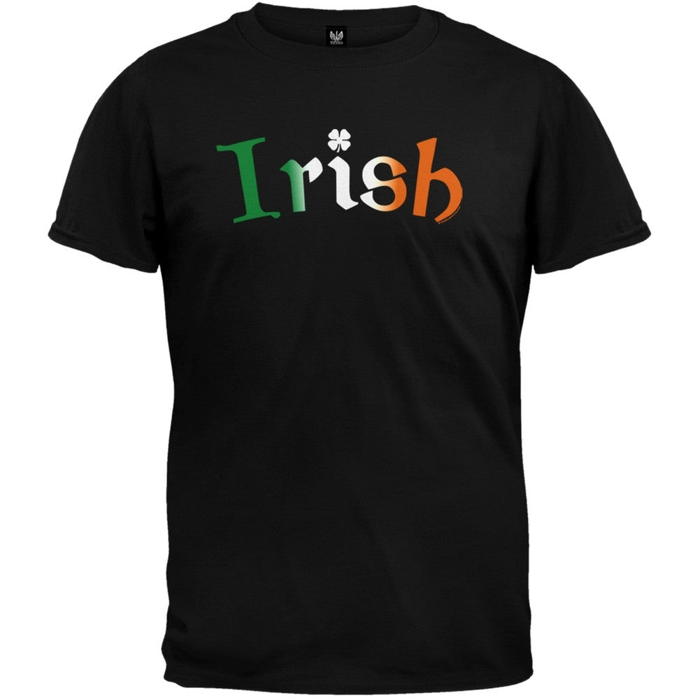 St. Patrick's Day - Irish Black Adult T-Shirt Men's T-Shirts Old Glory SM Black 