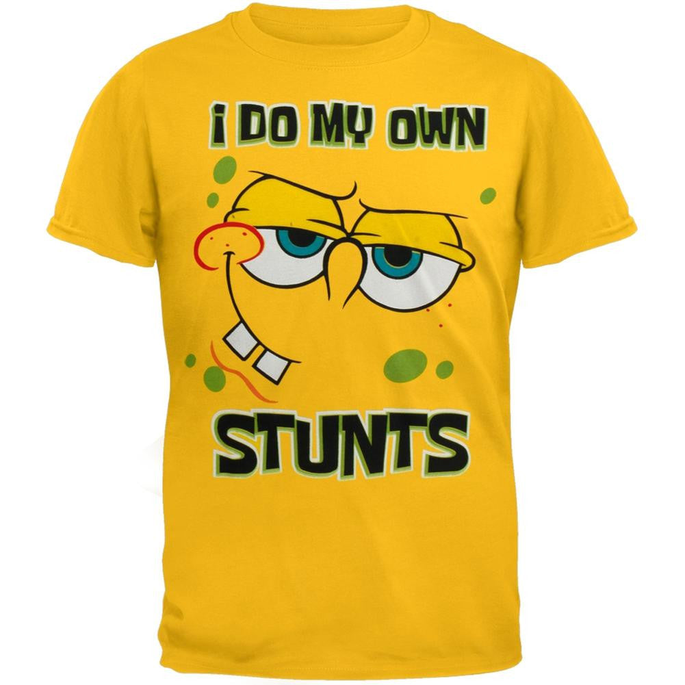 Spongebob Squarepants - I Do My Own Stunts Youth T-Shirt Youth T-Shirts Spongebob Squarepants 4 Yellow 