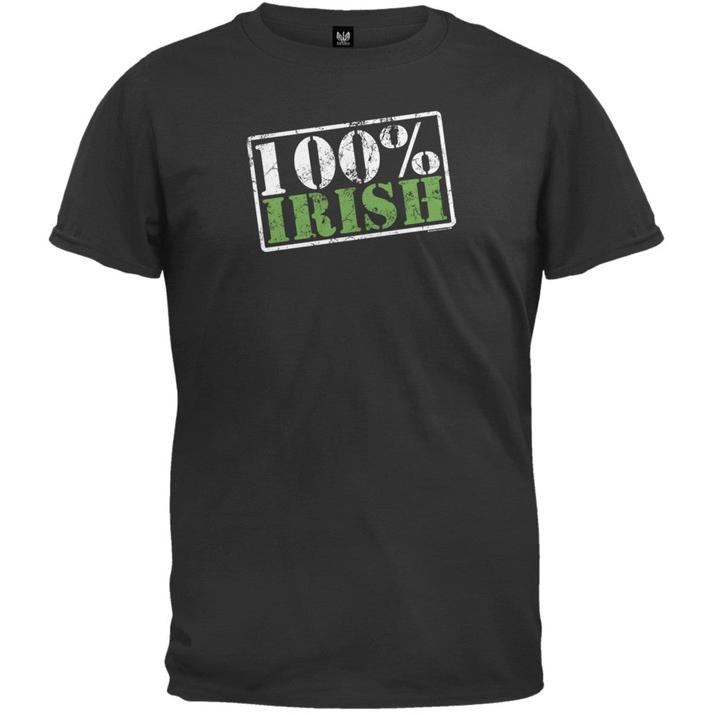 100% Irish T-Shirt Men's T-Shirts Old Glory SM Black 