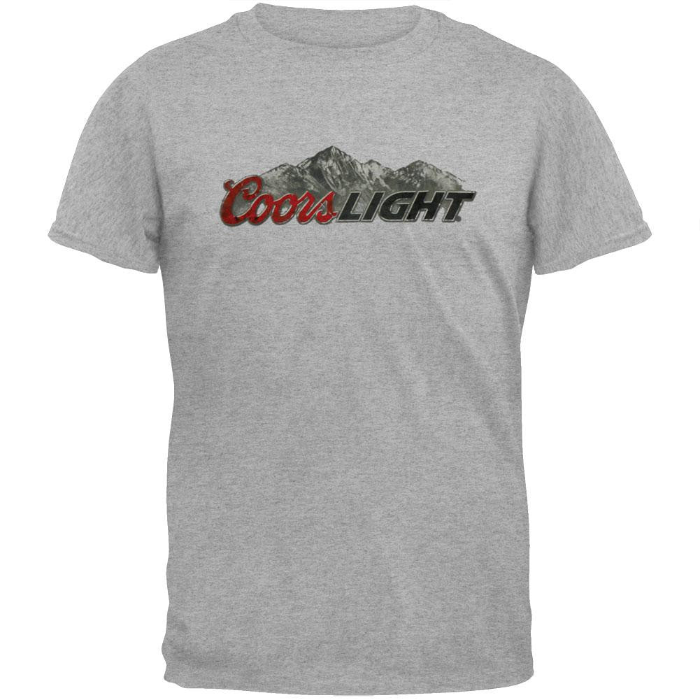 Coors Light - Mountains Logo T-Shirt Men's T-Shirts Coors SM Grey 