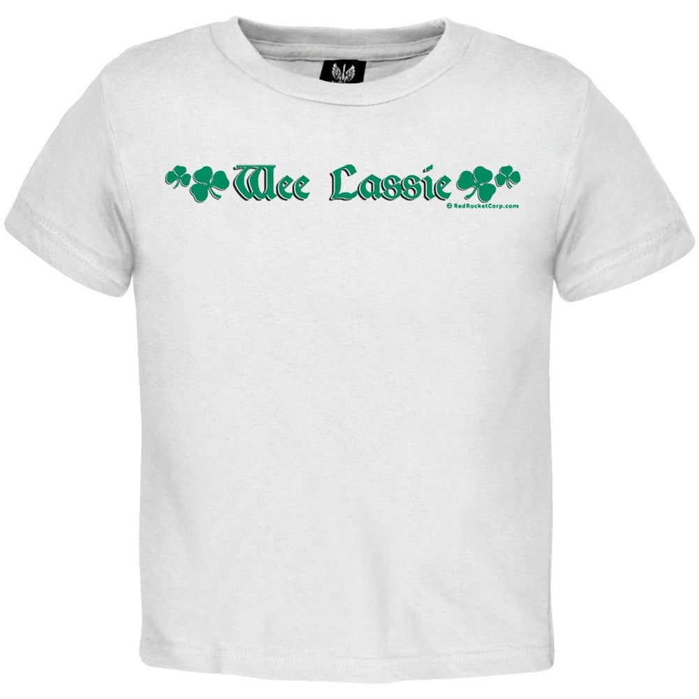 St.Patricks Day-Lassie Toddler T-Shirt Toddler T-Shirts Old Glory 2T White 