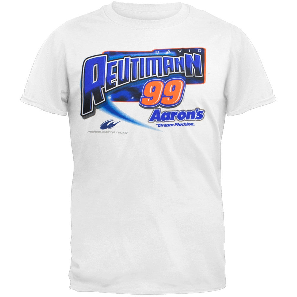 Nascar - Dave Reutimann Title Retro T-Shirt Men's T-Shirts Dave Reutimann LG White