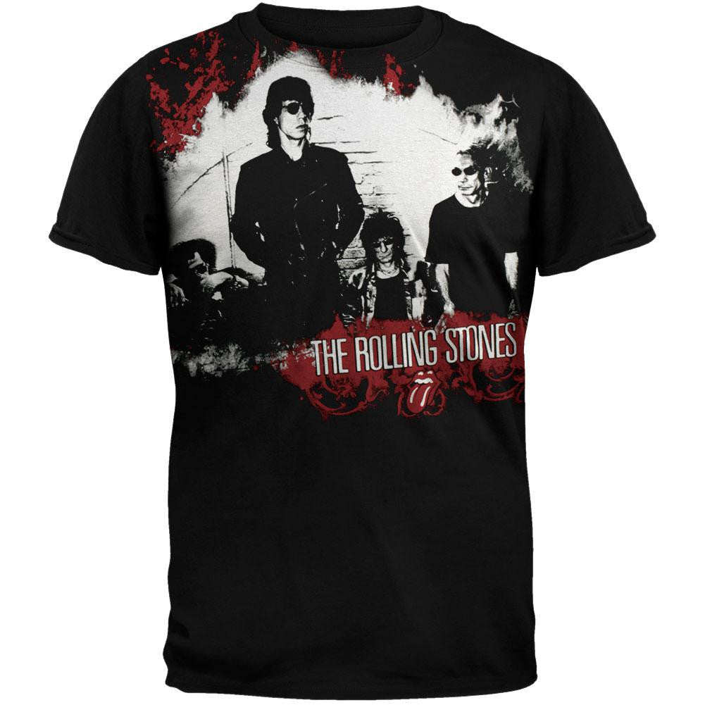 Rolling Stones - Group Subway T-Shirt Men's T-Shirts Rolling Stones SM Black 