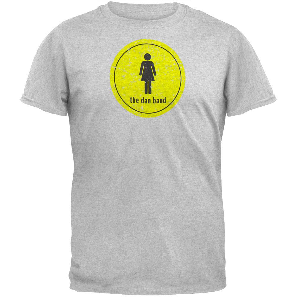 Dan Band - Womens Bathroom Logo T-Shirt Men's T-Shirts The Dan Band SM Grey 