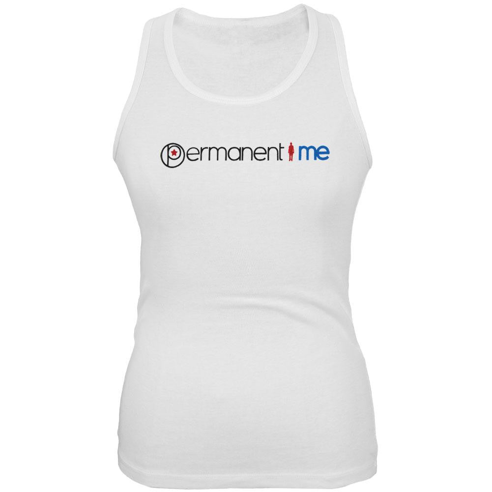 Permanent Me - Logo Juniors Tank Top Juniors Tank Tops Permanent ME MD White