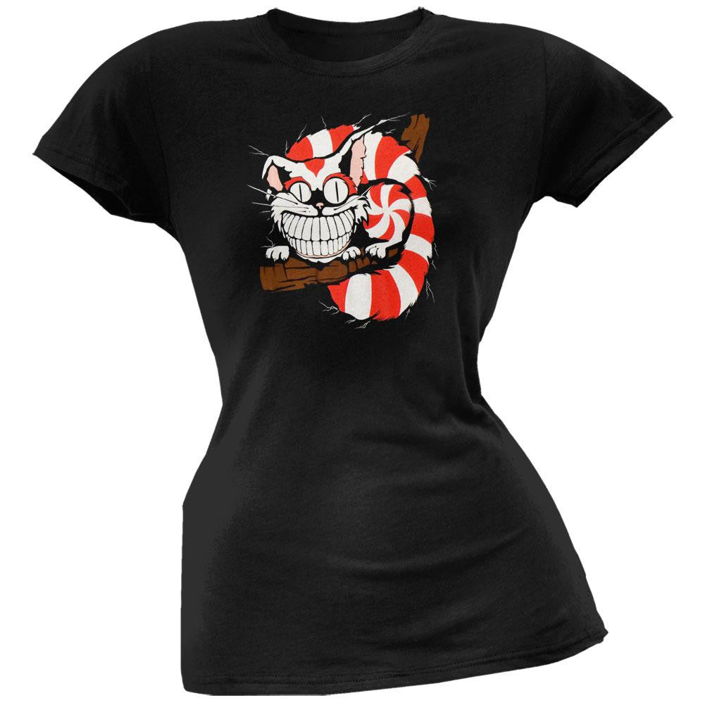 Alice In Wonderland - Cheshire Cat Juniors T-Shirt Juniors T-Shirts Alice in Wonderland SM Black