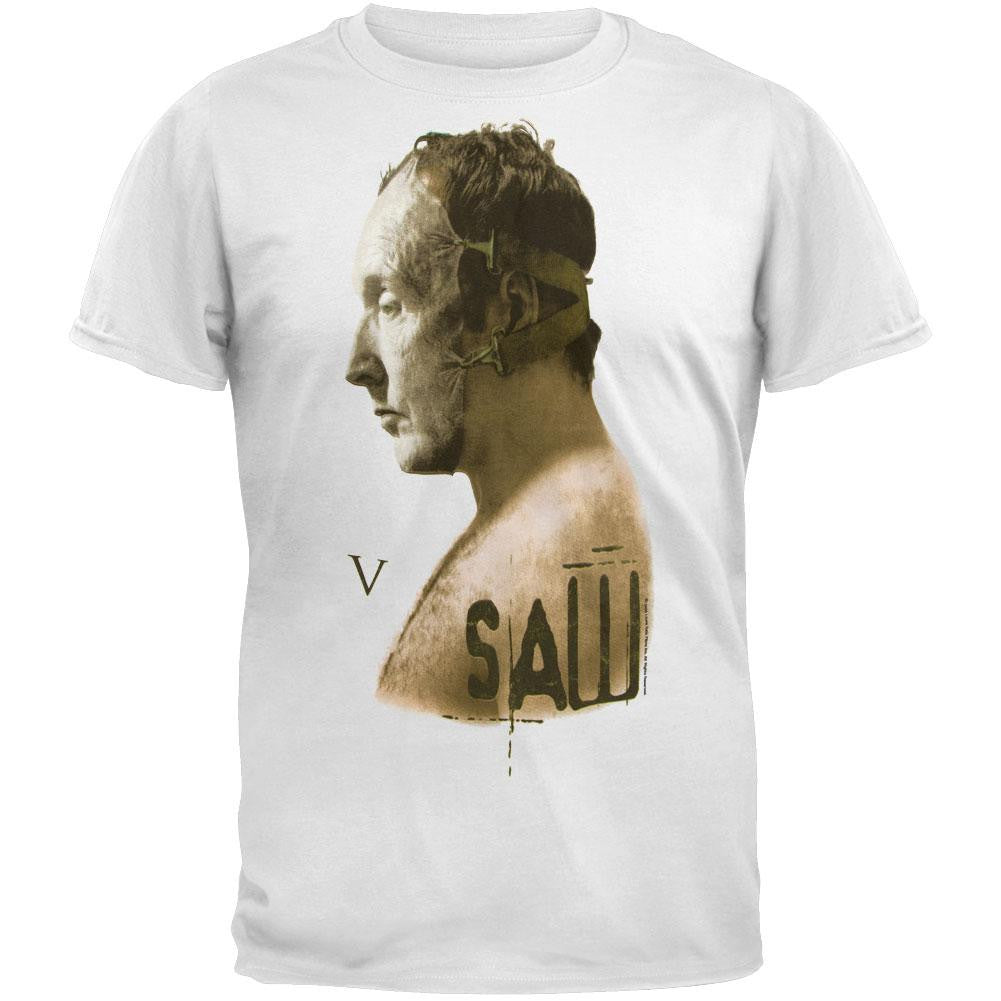 Saw 5 - Mask T-Shirt Men's T-Shirts Saw (movie) SM White 