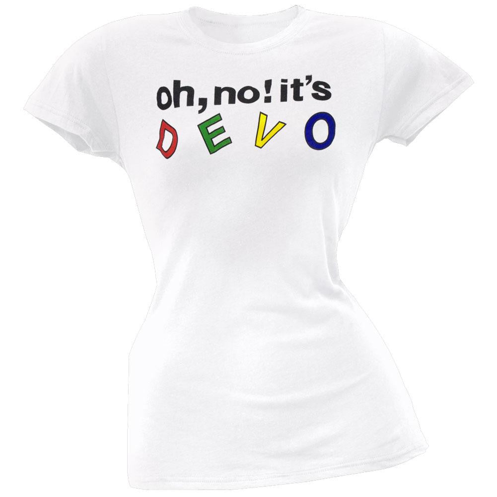 Devo - Oh No Juniors T-Shirt Juniors T-Shirts Devo SM White