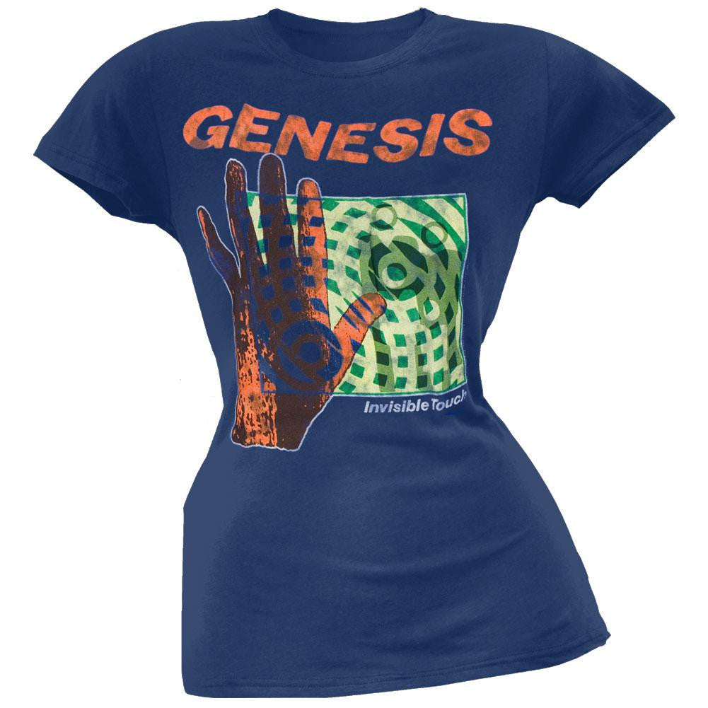 Genesis - Invisible Touch Juniors T-Shirt Juniors T-Shirts Genesis LG Blue 