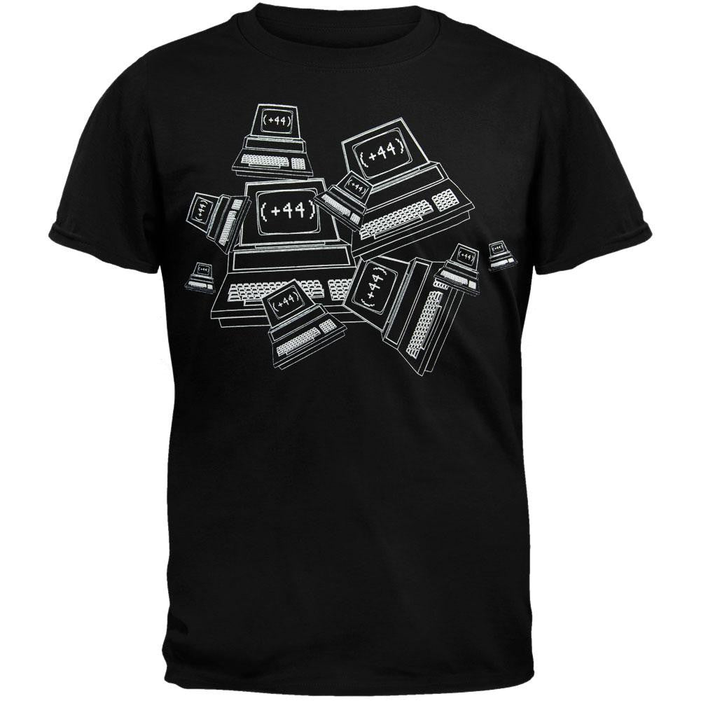 Plus 44 - Computer T-Shirt Men's T-Shirts Plus 44 SM Black 