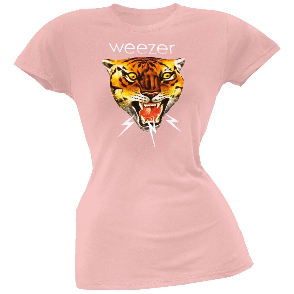 Weezer - Tiger Juniors T-Shirt Juniors T-Shirts Weezer LG Pink 