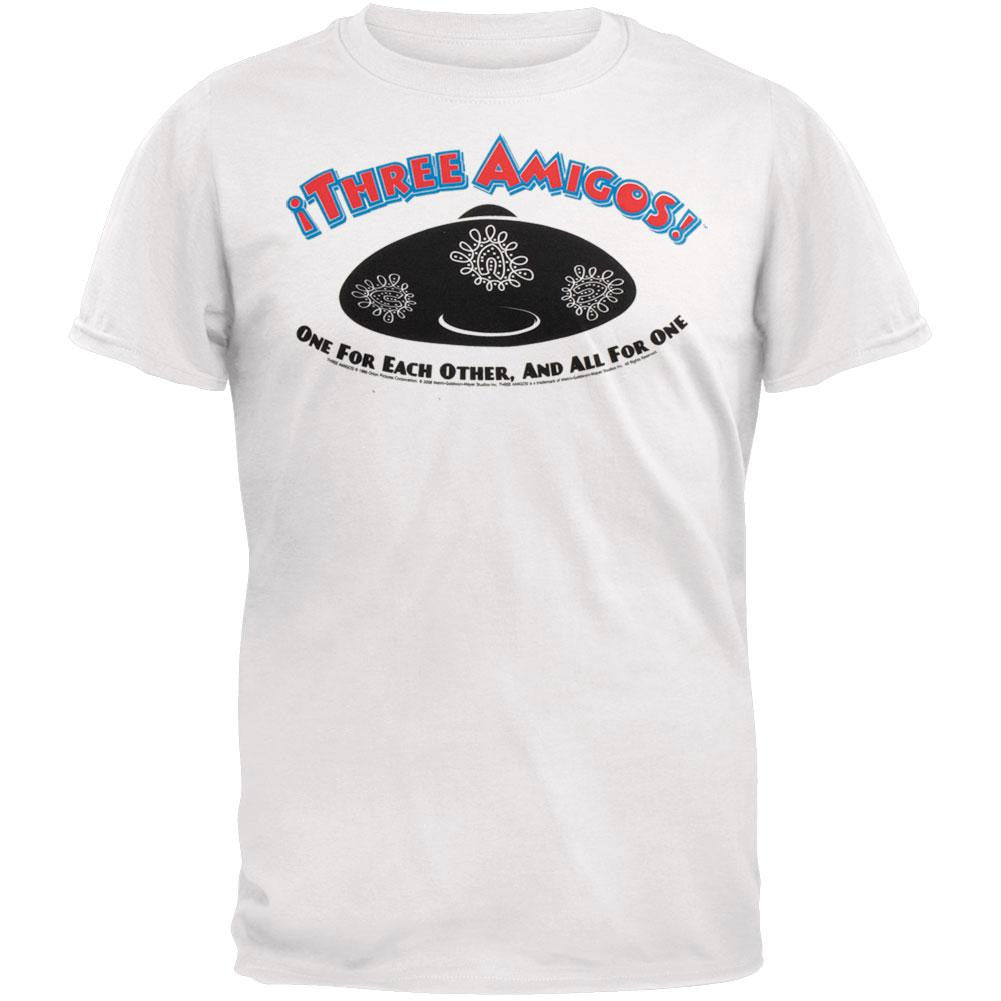 Three Amigos - Amigos T-Shirt Men's T-Shirts Three Amigos! MD White 