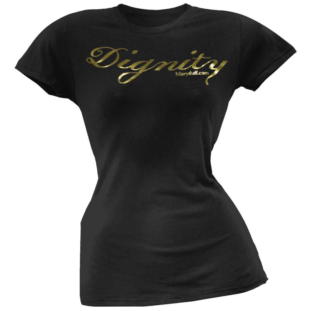 Hilary Duff - Dignity Juniors T-Shirt Juniors T-Shirts Hilary Duff LG Black 