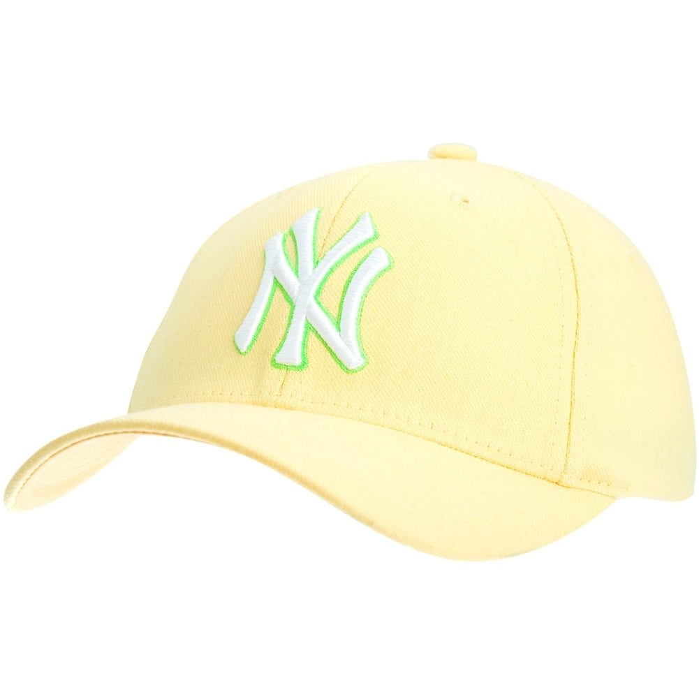 New York Yankees - Logo Yellow Youth Fitted Cap Youth Hats Old Glory OS Yellow 