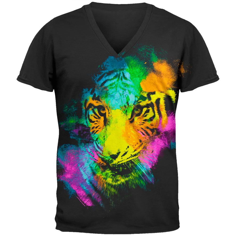 New Standard - Painted Tiger Soft T-Shirt Men's T-Shirts New Standard LG Black 