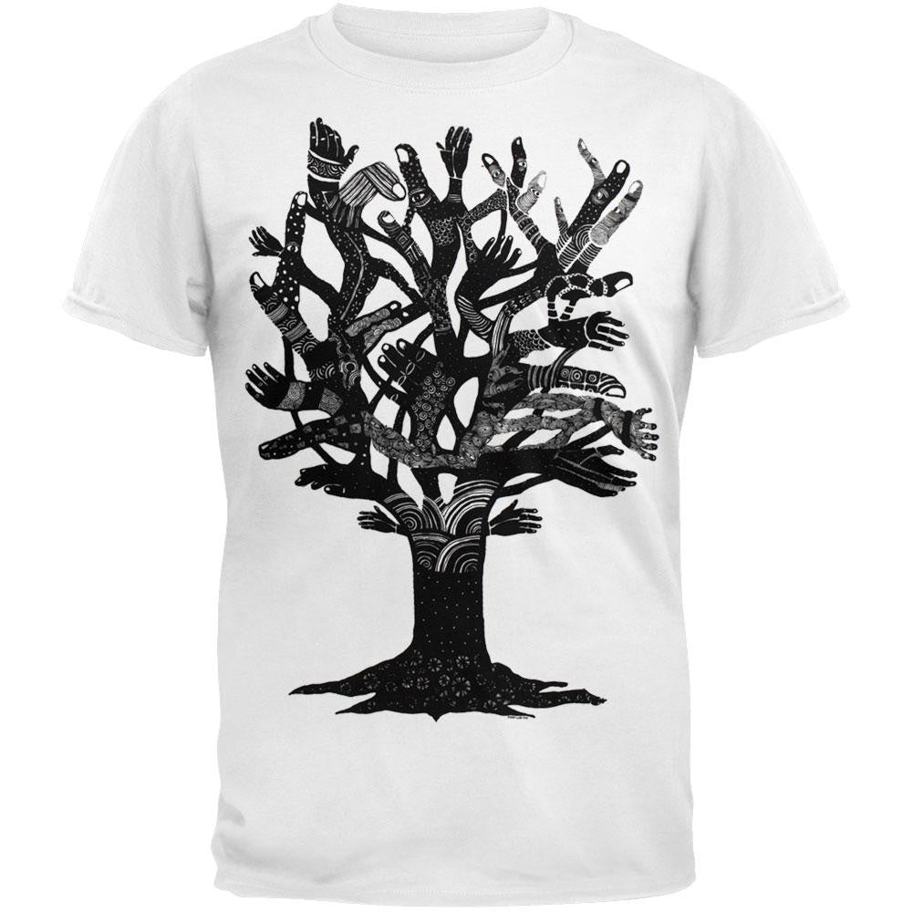 New Standard - Tree Of Hands Soft T-Shirt Men's T-Shirts New Standard MD White 
