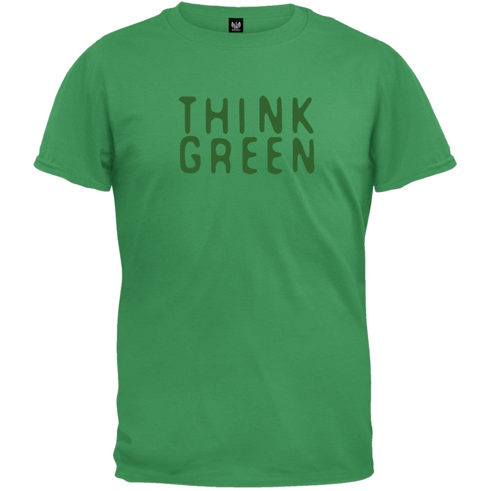 Earth Day - Think Green T-Shirt Men's T-Shirts Old Glory   