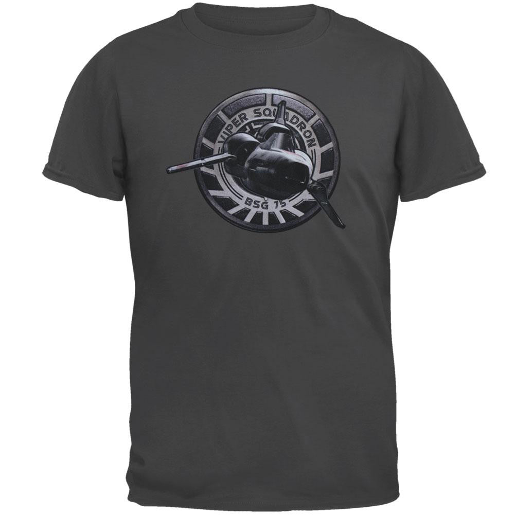 Battlestar Galactica - Viper Squadron T-Shirt Men's T-Shirts Battlestar Galactica SM Grey 