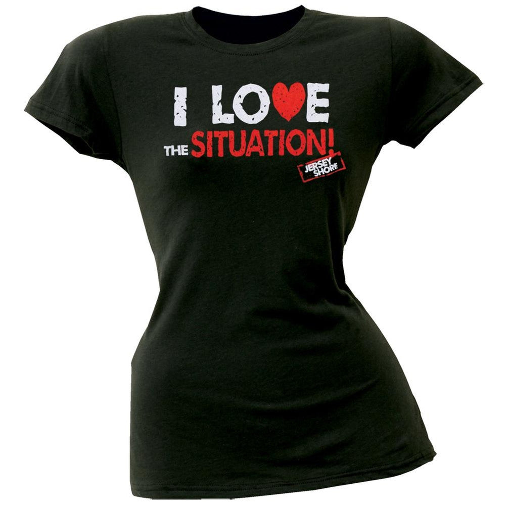 Jersey Shore - I Love The Situation Juniors T-Shirt Juniors T-Shirts Jersey Shore SM Black 