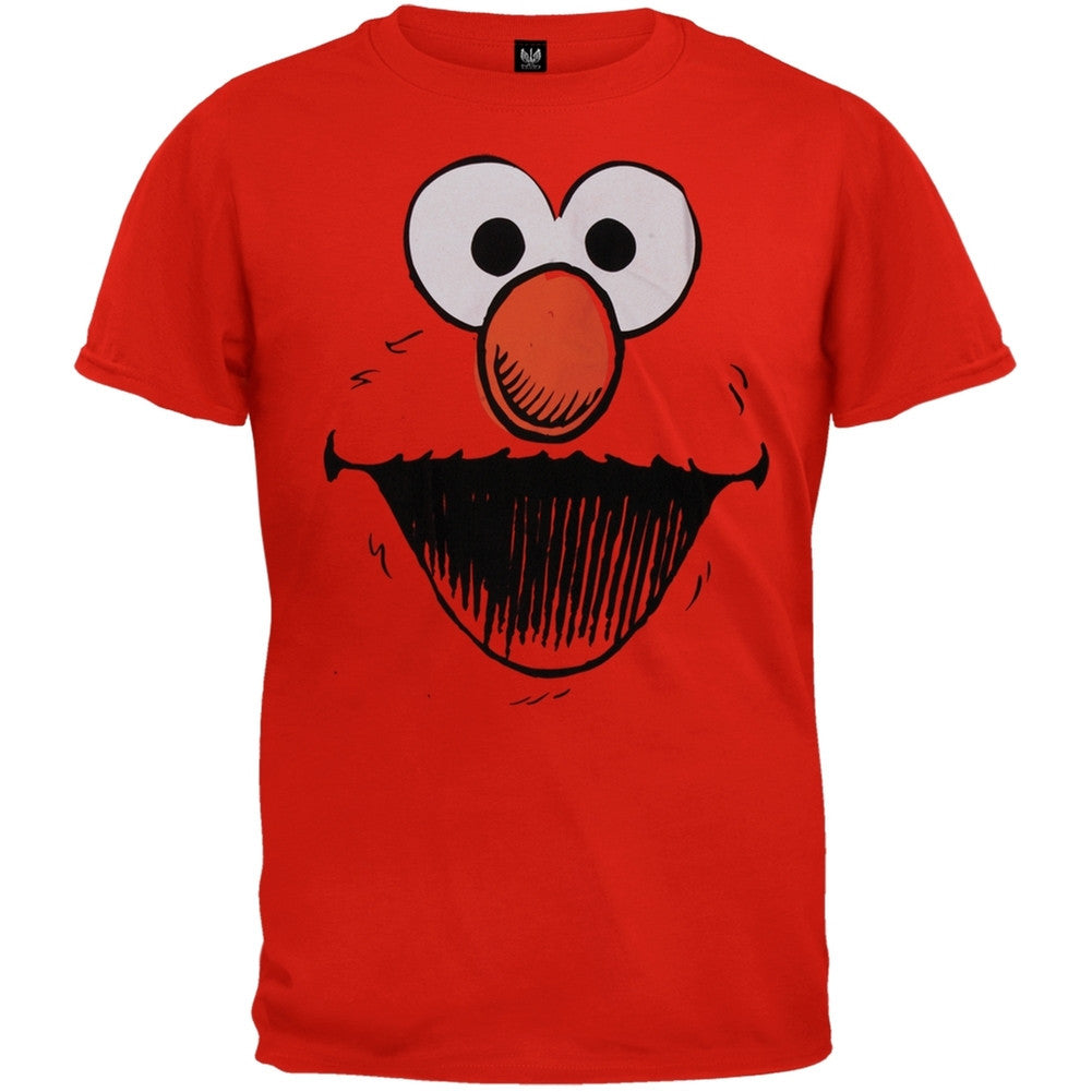 Sesame Street - Elmo Face Youth Costume T-Shirt Youth T-Shirts Sesame Street SM Red 