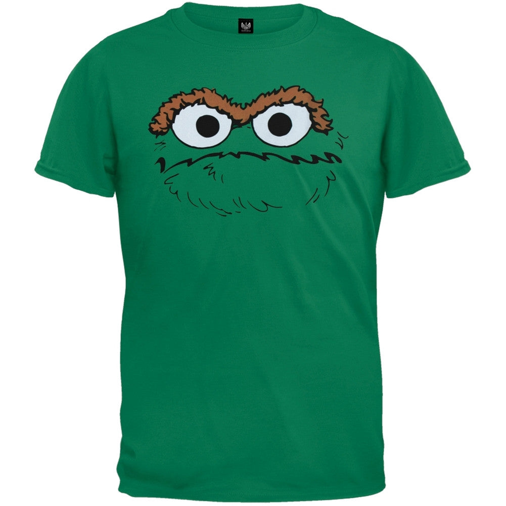 Sesame Street - Oscar Face Youth Costume T-Shirt Youth T-Shirts Sesame Street SM Green 