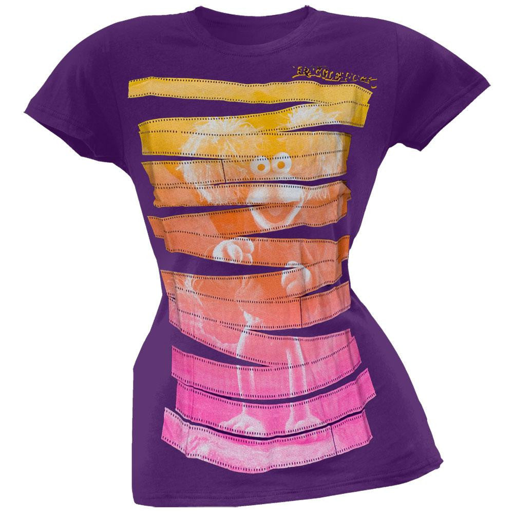 Fraggle Rock - Film Juniors T-Shirt Juniors T-Shirts Fraggle Rock SM Purple 