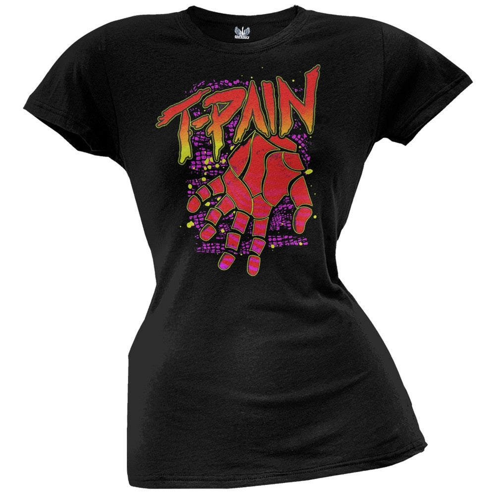 T-Pain - Hand Juniors T-Shirt Juniors T-Shirts T-Pain SM Black