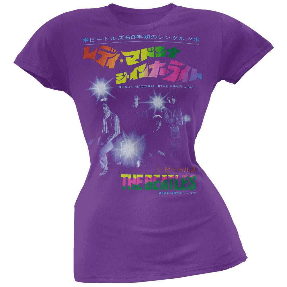 The Beatles - Inner Light Juniors T-Shirt Juniors T-Shirts The Beatles SM Purple 