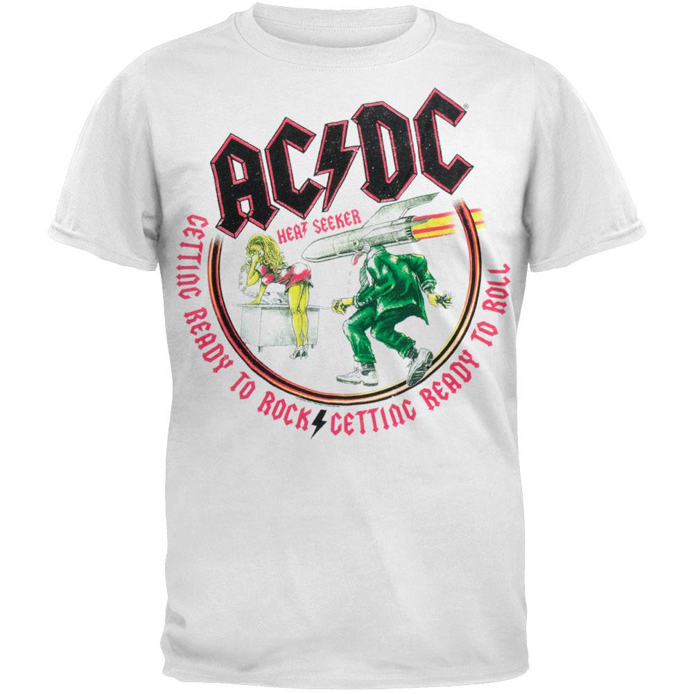 AC/DC - Heat Seeker T-Shirt Men's T-Shirts AC/DC SM White 