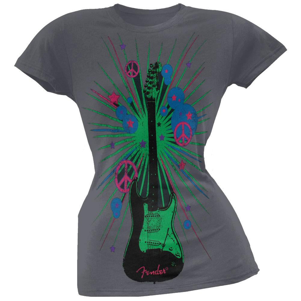 Fender - Retro Guitar Juniors T-Shirt Juniors T-Shirts Fender LG Grey 