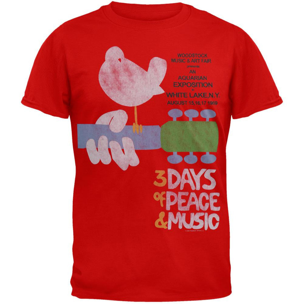 Woodstock - Upstate 69 Soft T-Shirt Men's T-Shirts Woodstock 1969 2XL Red 