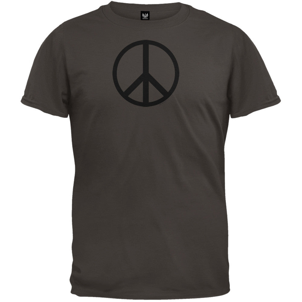 Peace Sign Dark Chocolate T-Shirt Men's T-Shirts Old Glory   