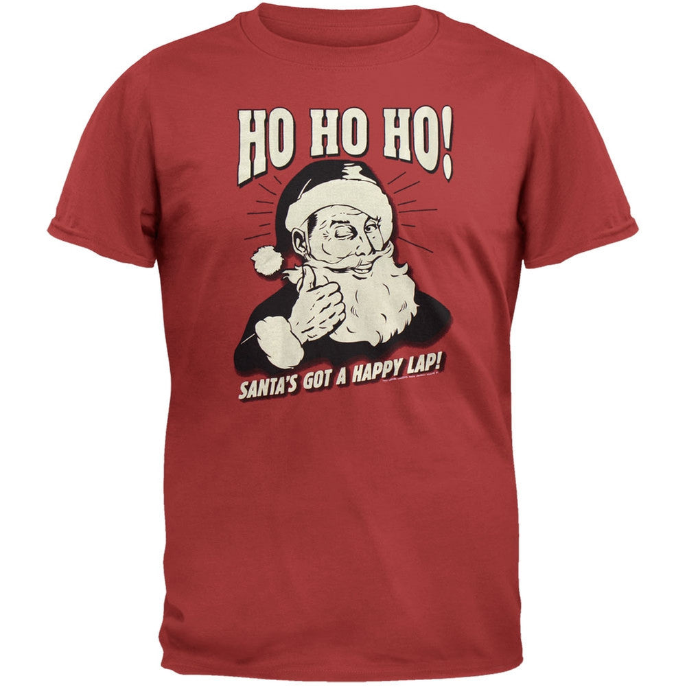 Santa's Got A Happy Lap T-Shirt Men's T-Shirts Old Glory   