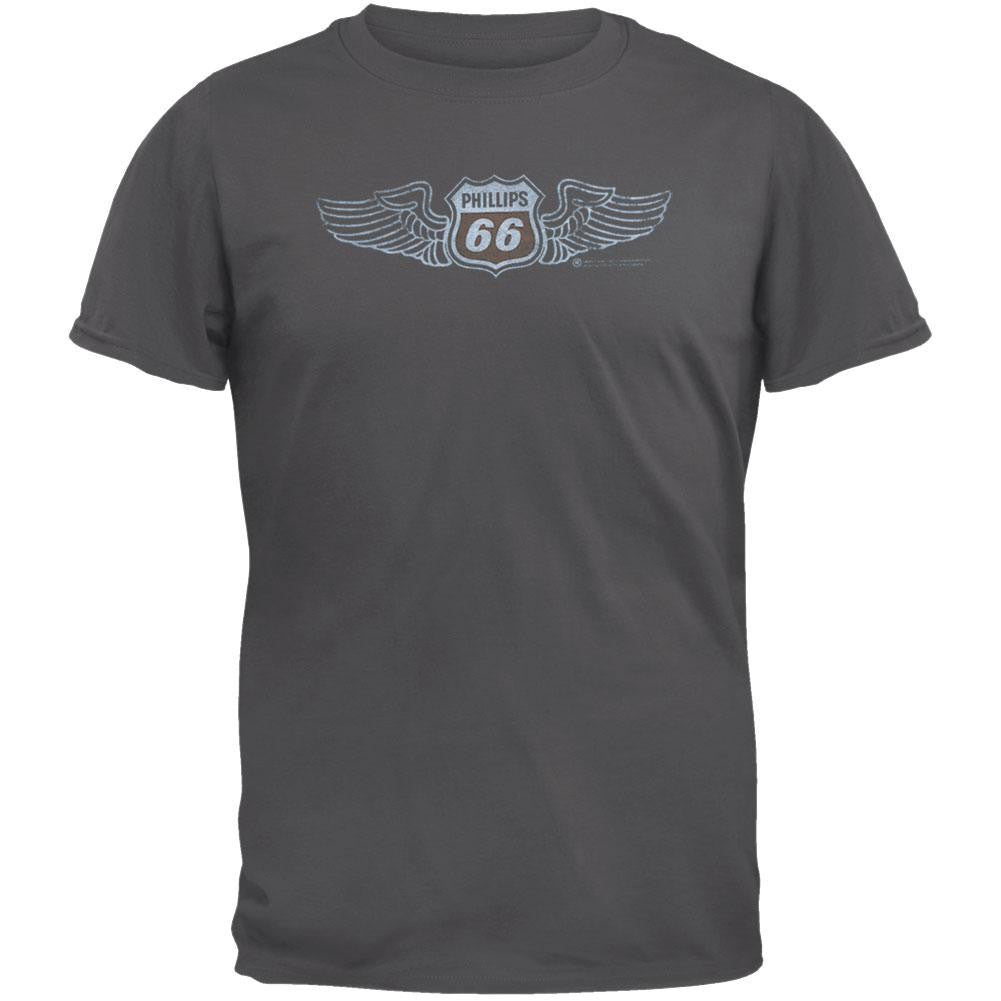 Philips 66 - Aviation Flocked Soft T-Shirt Men's T-Shirts Philips 66 SM Grey 