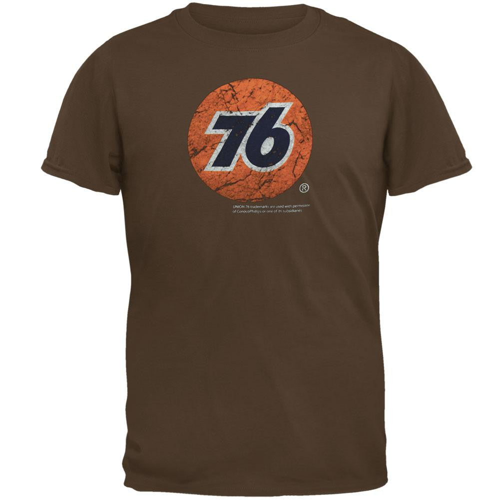 Union 76 - Circle Logo Soft T-Shirt Men's T-Shirts Union 76 LG Brown 