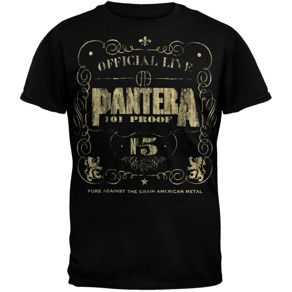 Pantera - 101 Proof Mens T Shirt Men's T-Shirts Pantera SM Black 