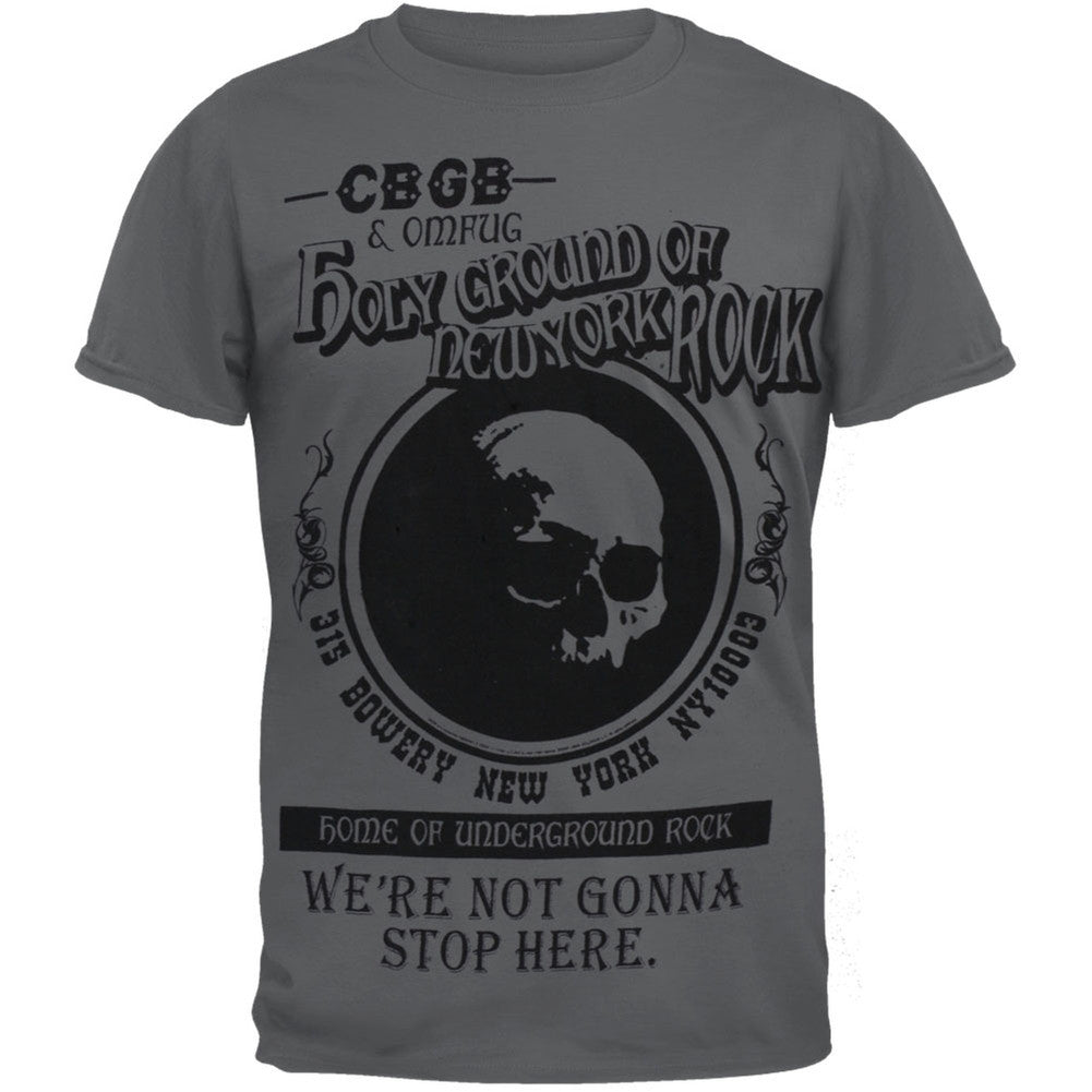 CBGB - Shadowskull Soft T-Shirt Men's T-Shirts CBGBs SM Grey 