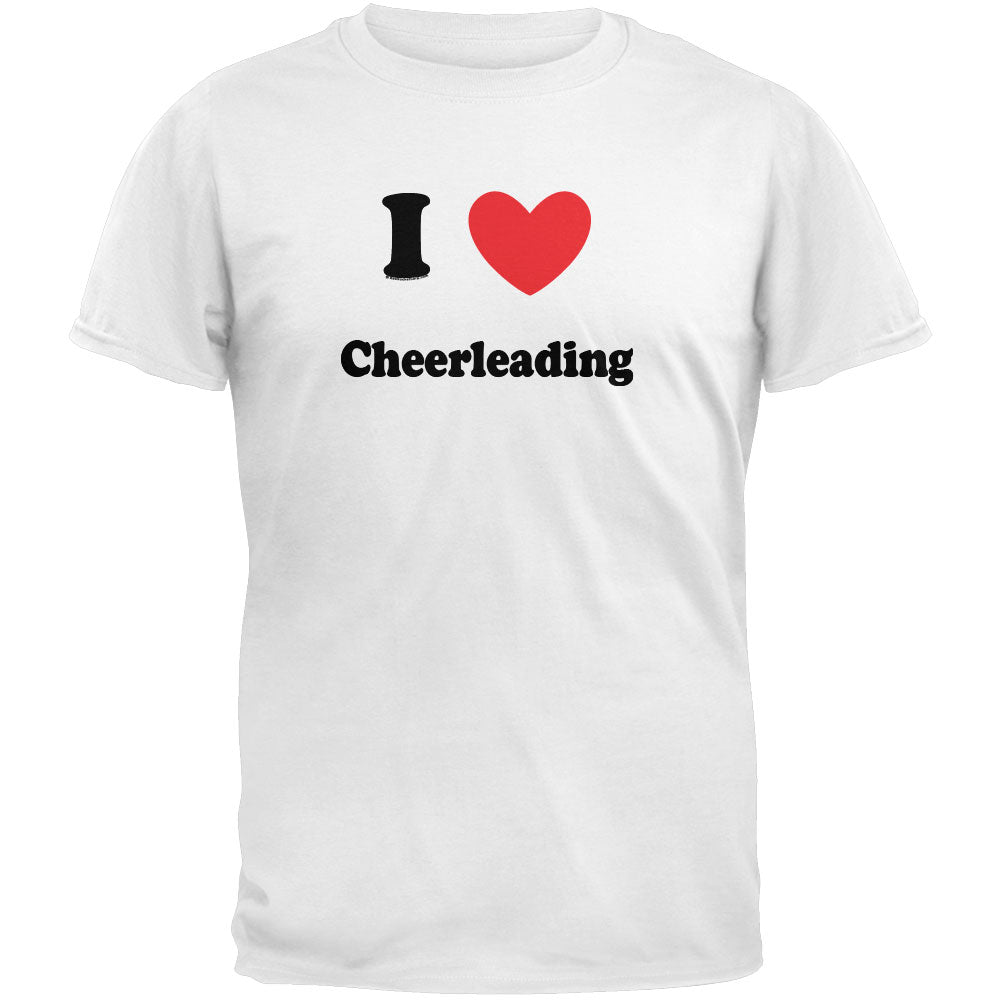 I Heart Cheerleading T-Shirt Men's T-Shirts Old Glory 2XL White 