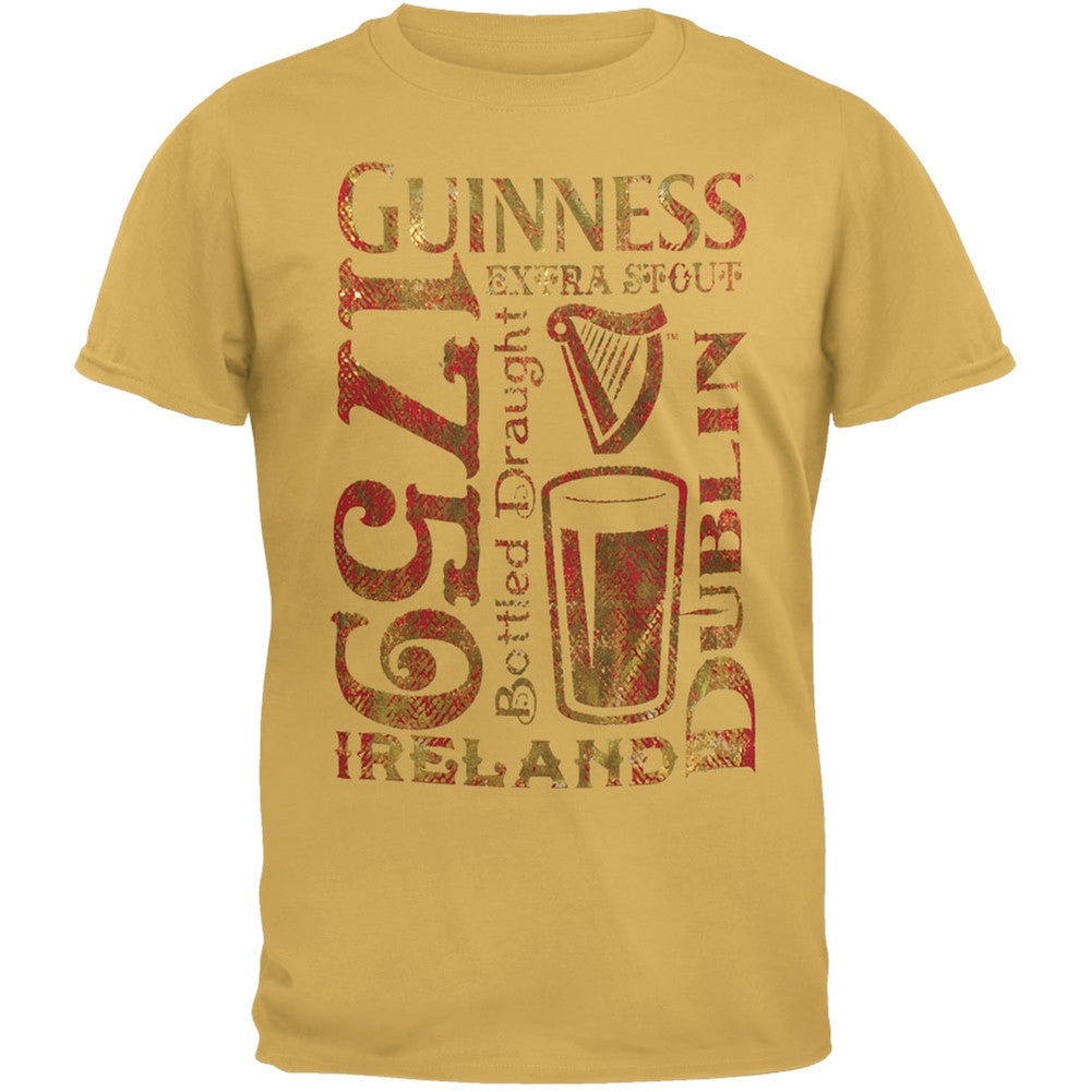 Guinness - Vintage Foil T-Shirt Men's T-Shirts Guinness 2XL Yellow 