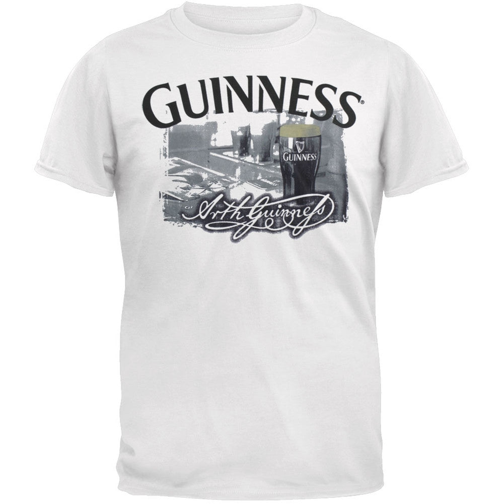 Guinness - Black & White T-Shirt Men's T-Shirts Guinness 2XL White 